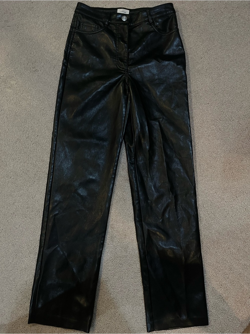 Aritzia vegan leather black pants